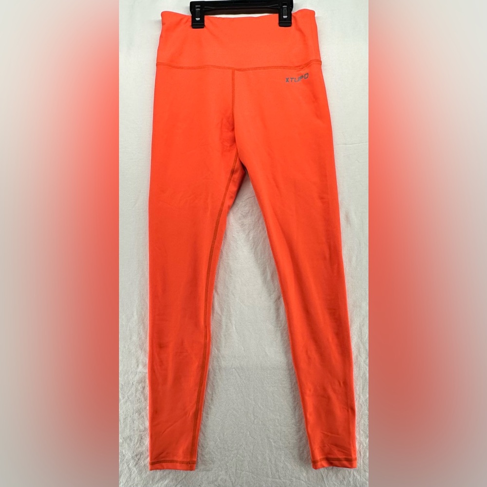 Xtupo Orange Capri Workout Leggings UPF 50+ Womens' Size S